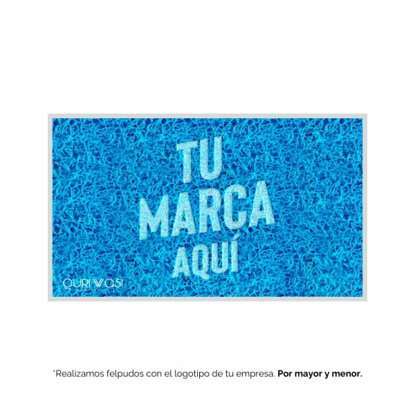 Felpudo con Logo Celeste – Personalizado