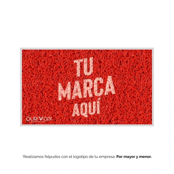 Felpudo con Logo Rojo – Personalizado