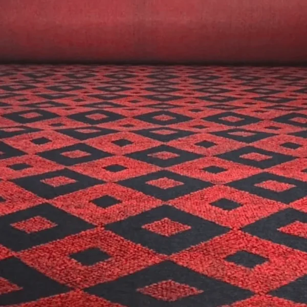 Tapizón Rojo Diseño Rombo 4Mm