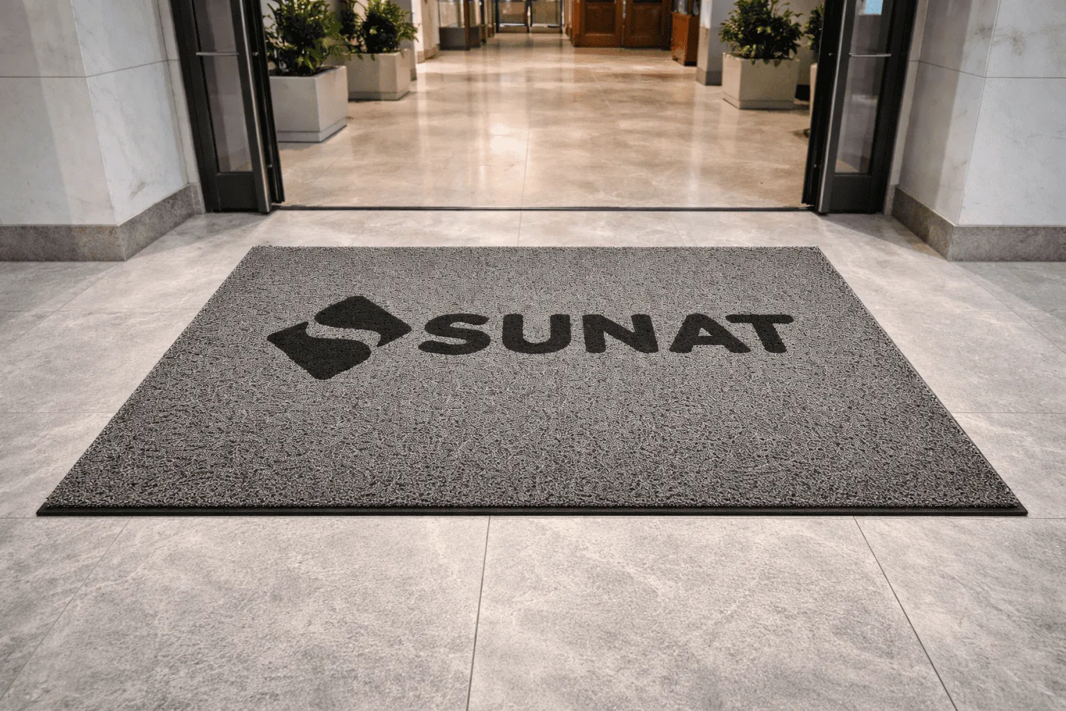 Felpudo con logo personalizado para empresa