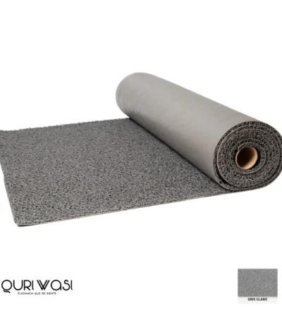 Rollo de felpudo atrapamugre gris claro de 12 mm, medida 1.20 × 12 m