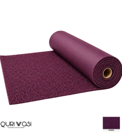 Rollo de felpudo atrapamugre guinda de 12 mm, medida 1.20 × 12 m