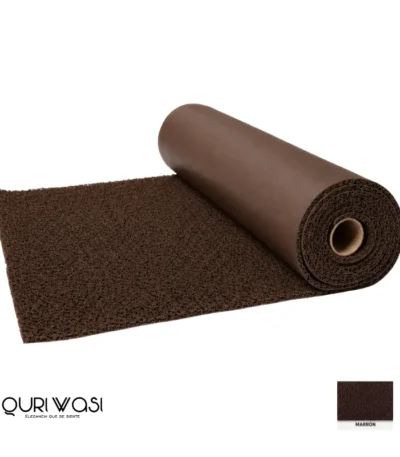 Rollo de felpudo atrapamugre marrón de 12 mm, medida 1.20 × 12 m