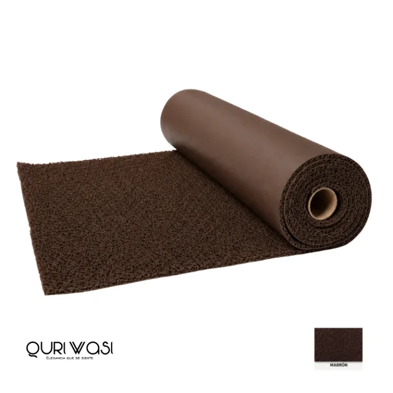 Rollo de felpudo atrapamugre marrón de 12 mm, medida 1.20 × 12 m